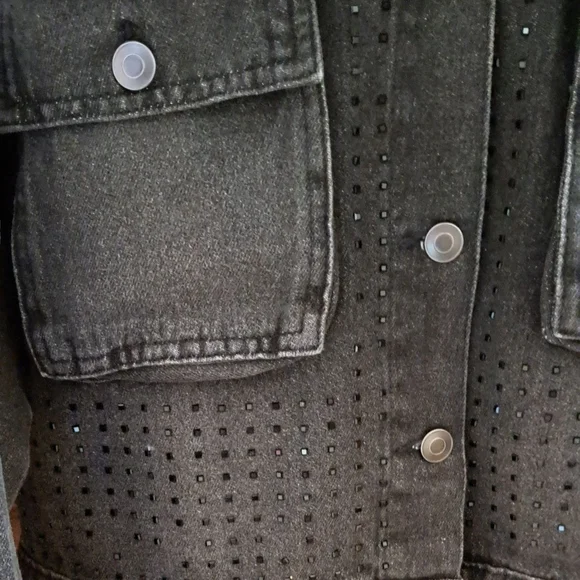 NWT BACCINI BLACK DENIM JACKET - Picture 4 of 5